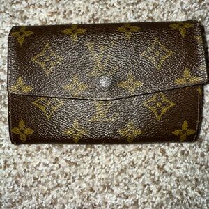 Louis Vuitton Monogram Dark Brown and Gold Wallet